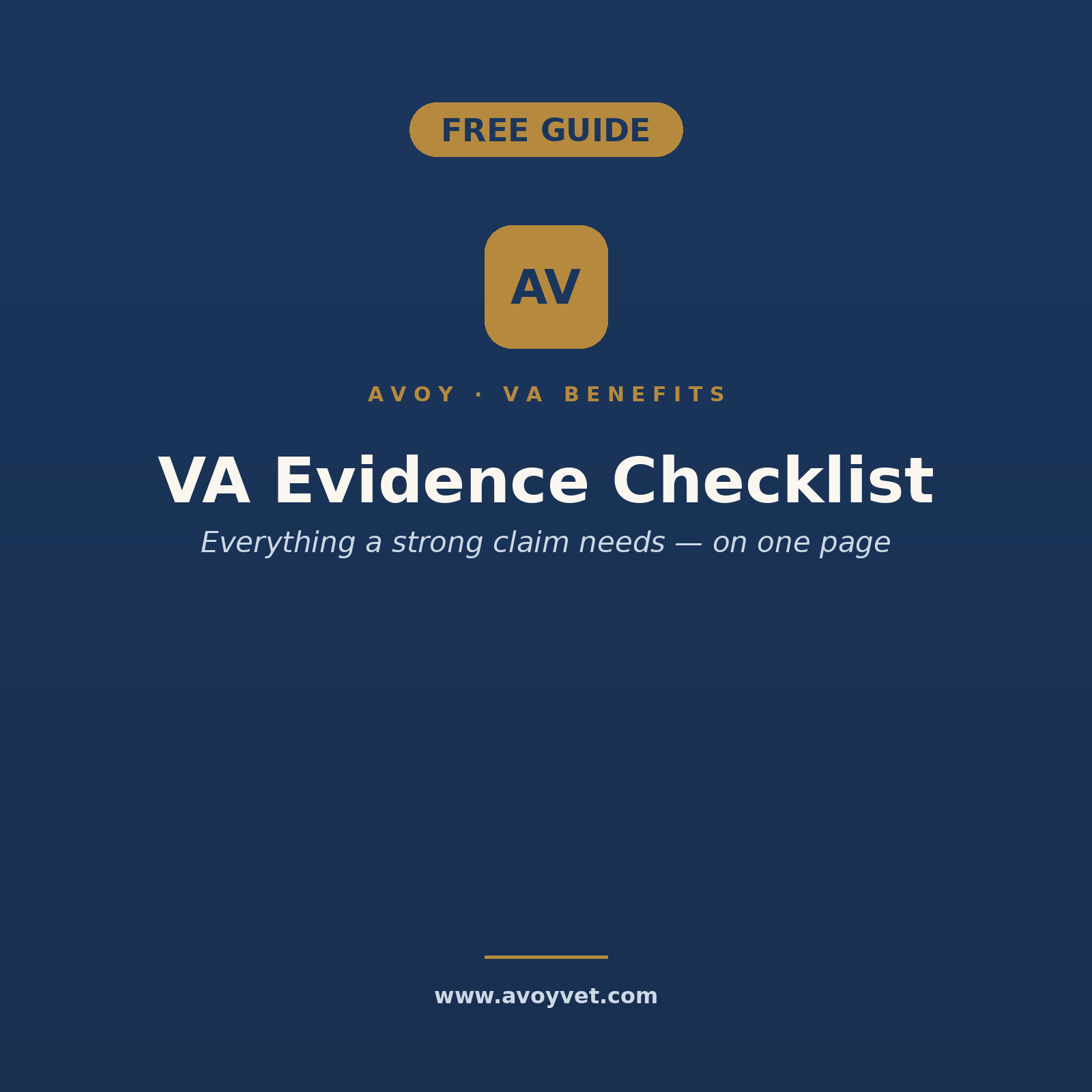 Free VA Evidence Checklist