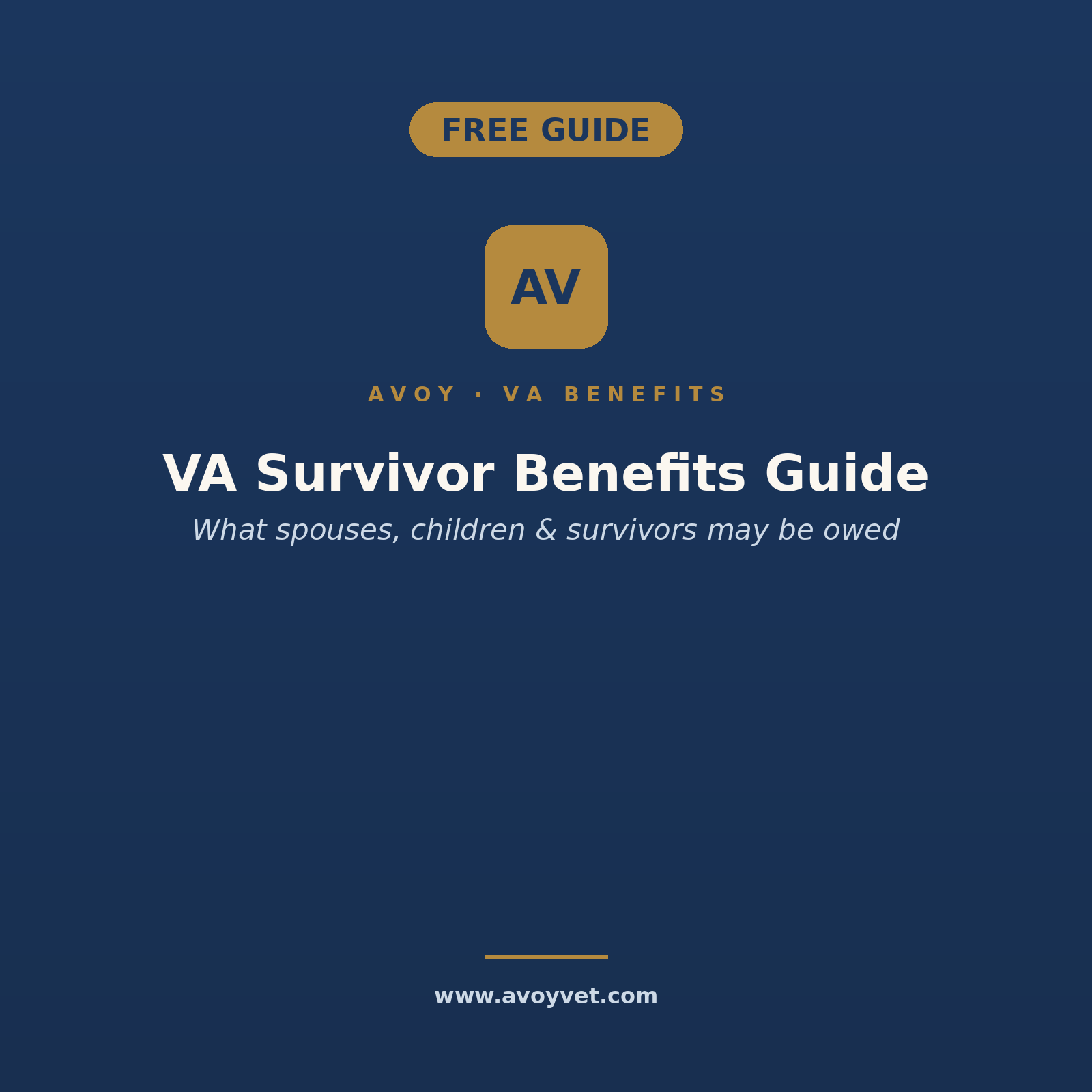 Free VA Survivor Benefits Guide